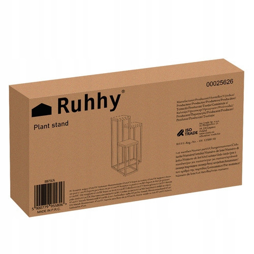 Подставка для цветов металлическая 3 уровня 67 см в стиле лофт Ruhhy (25626) Нововолынск - изображение 8