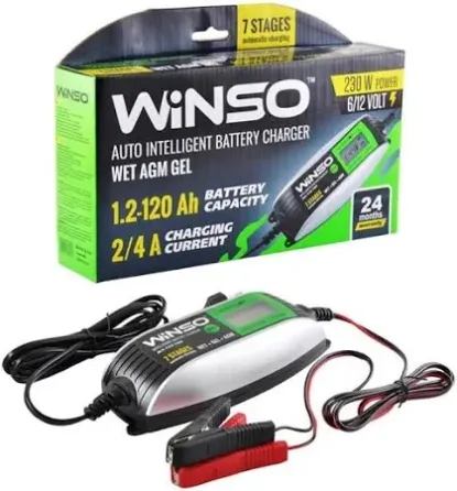 Зарядний пристрій WINSO 6/12В, 4А, 120Ah інтелектуальний (арт. 139700) Ковель