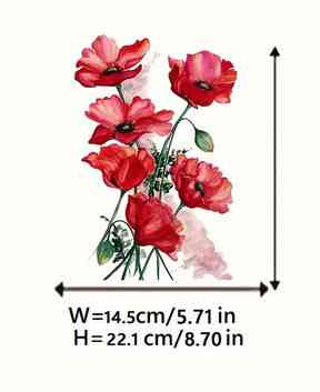 Термонаклейка для одежды женская Маки Киев