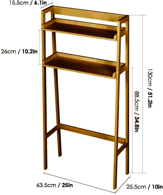Стеллаж над унитазом 