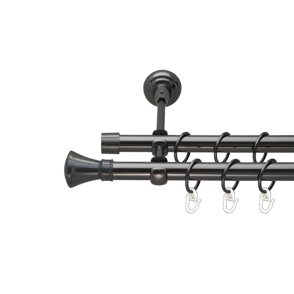 Карниз Orvit Люксор металевий дворядний відкритий Онікс 19\19 мм 300 см (00-00014948) Львів - фото 1