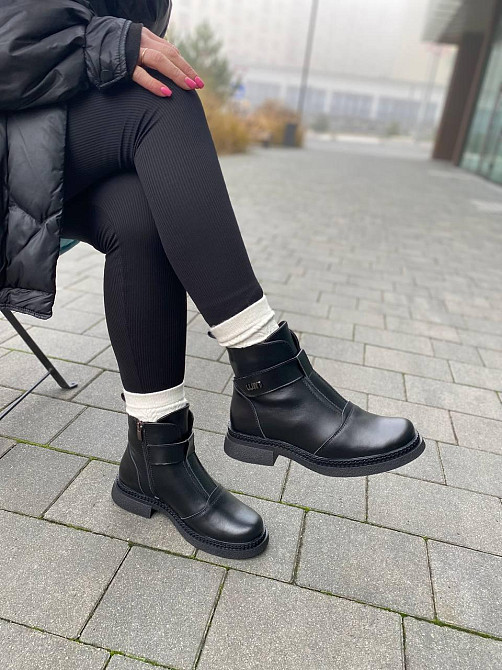 Черевики жіночі Соната Саша чорні (зима, шкіра натуральна) (6135) Коломия - фото 3
