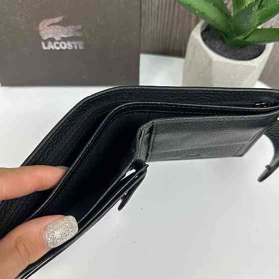 Великий шкіряний чоловічий гаманець портмоне Lacoste люкс якість, клатч для чоловіків стиль Лакоста ( 25300 ) Харків