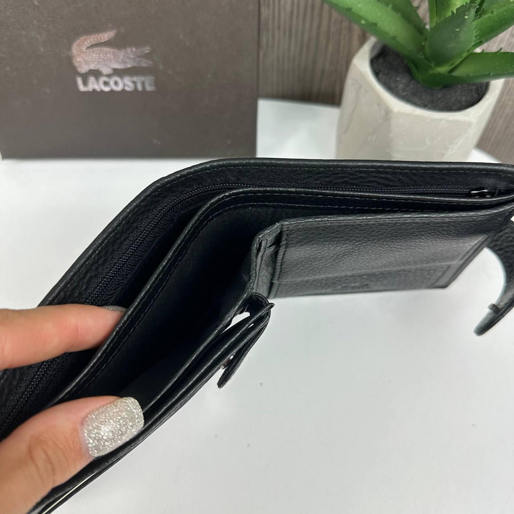 Великий шкіряний чоловічий гаманець портмоне Lacoste люкс якість, клатч для чоловіків стиль Лакоста ( 25300 ) Харьков - изображение 4