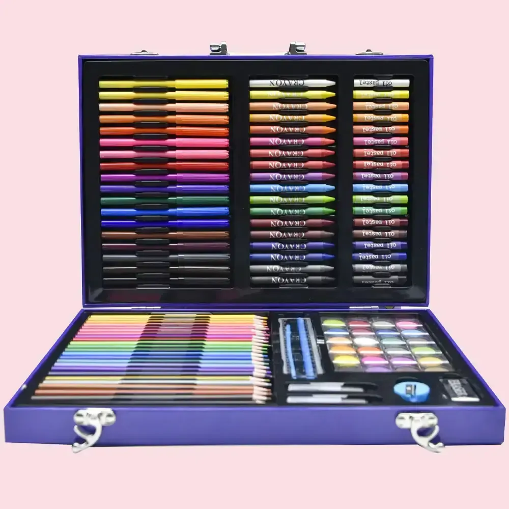 Набор для рисования в кейсе 128 предметов, Космонавт, Синий / Детский набор для творчества / Набор художника YU227 Коломыя - изображение 2