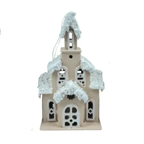 Декоративний новорічний будиночок з дерева 5×10×25 см Капучино 28124500 Коломия