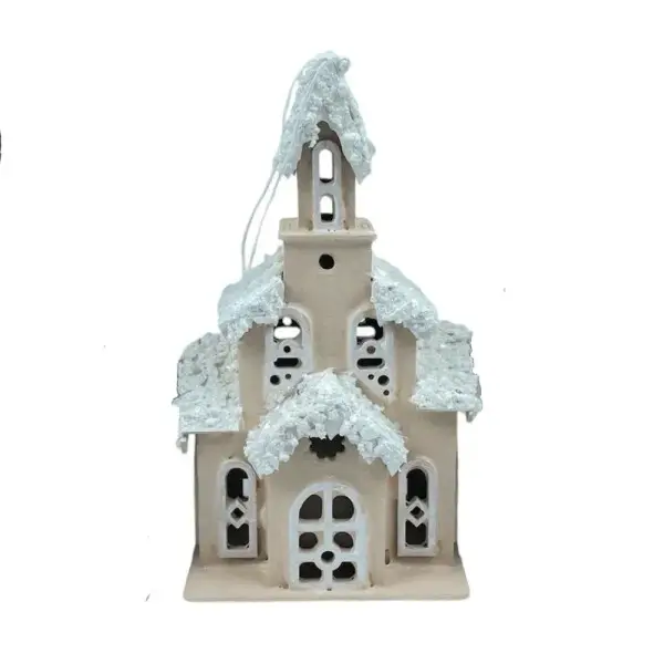 Декоративний новорічний будиночок з дерева 5×10×25 см Капучино 28124500 Коломыя - изображение 2