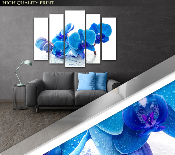 Модульна картина Квіти Орхідея Art-266_5 ( 80х118см ) Київ