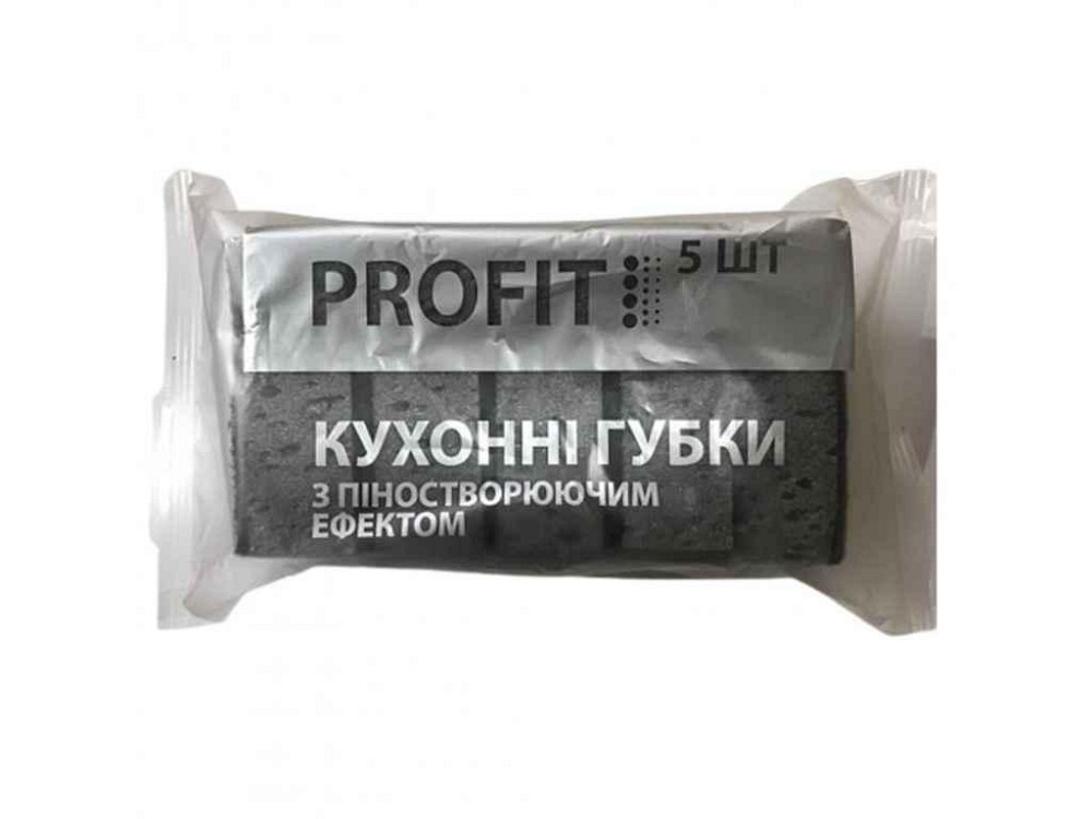 Губки кухонні 5шт пористі (чорні) ТМ Profit! Київ - фото 1