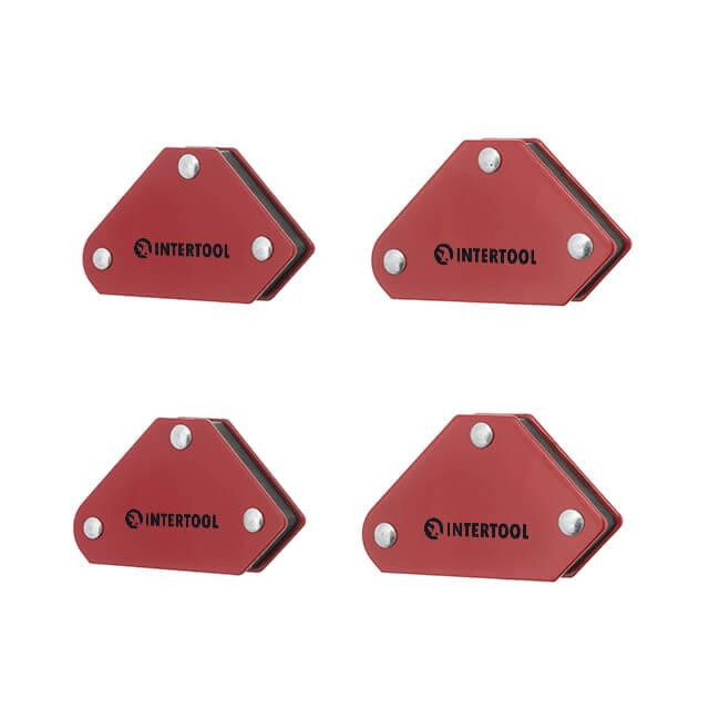 Набір тримачів магнітних для зварювання, 4 шт, 45°, 90°, 135°, 4 кг, 53×37×47×7 мм INTERTOOL MW-0008 Киев - изображение 4