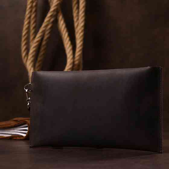 Шкіряна вінтажна тревел-косметичка Коричневий (SHVIGEL) Київ