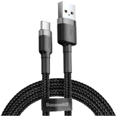 Дата кабель USB 2.0 AM to Type-C 3.0m 2A Gray-Black Baseus (CATKLF-UG1) Винница