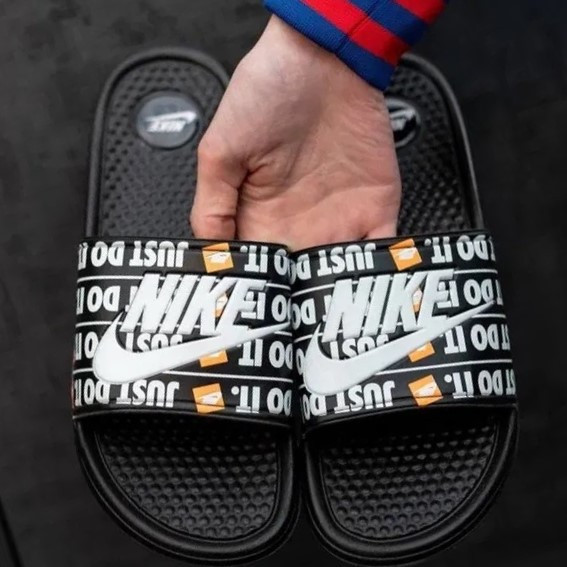 Чорні чоловічі Шльопанці Nike Сланці Білі капці Найк (розміри: 40,41,42,43,44) Дніпро - фото 4