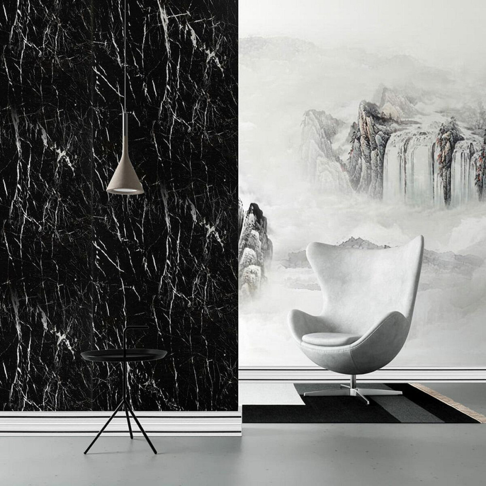 Плинтус РР самоклеющийся 2300х140х4мм Белый с чёрной полоской (D) SW-00001810 Киев - изображение 6