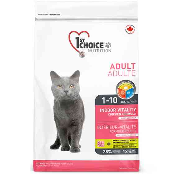 1st Choice Adult Indoor Vitality Chicken ФЕСТ ЧОЙС КУРКА ВІТАЛІТІ сухий суперпреміум корм для котів Київ
