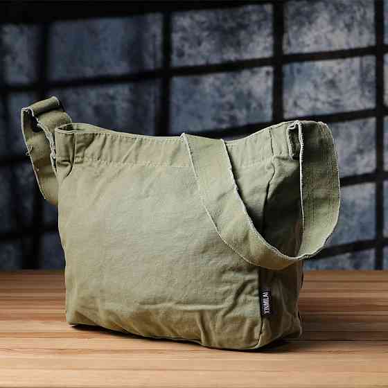 Сумка на плече из качественного текстиля Vintage sale_15131 Оливковый Киев