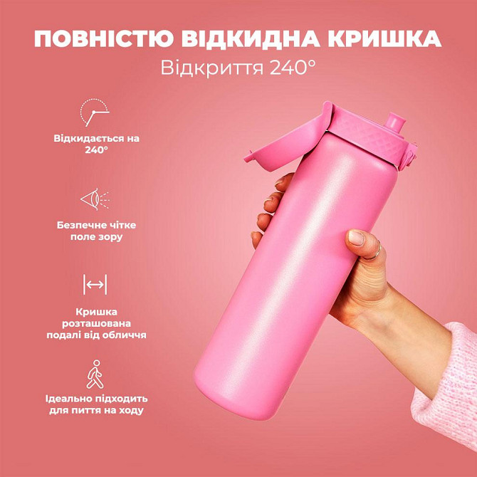 Пляшка для води металева вакуумна ION8 920 мл. Vacuum Insulated, Rose Bloom Кам'янське - фото 3