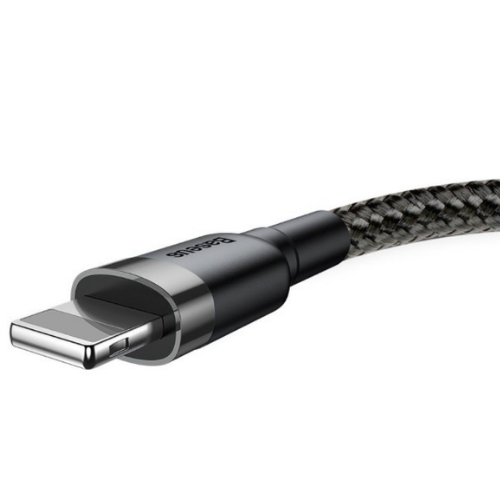 Кабель USB Lightning BASEUS CALKLF-BG1 Cafule 2,4A 1м сірий/чорний Житомир - изображение 4