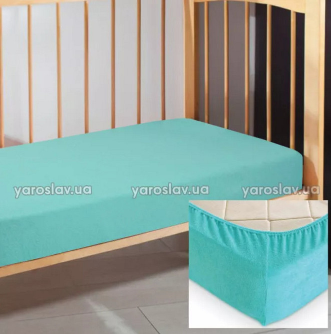 Дитяча махрова простиня на гумці Киев - изображение 5