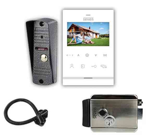 Комплект домофона 4.3 дюйма з електромеханічним замком на калітку SEVEN KD-7822d Київ