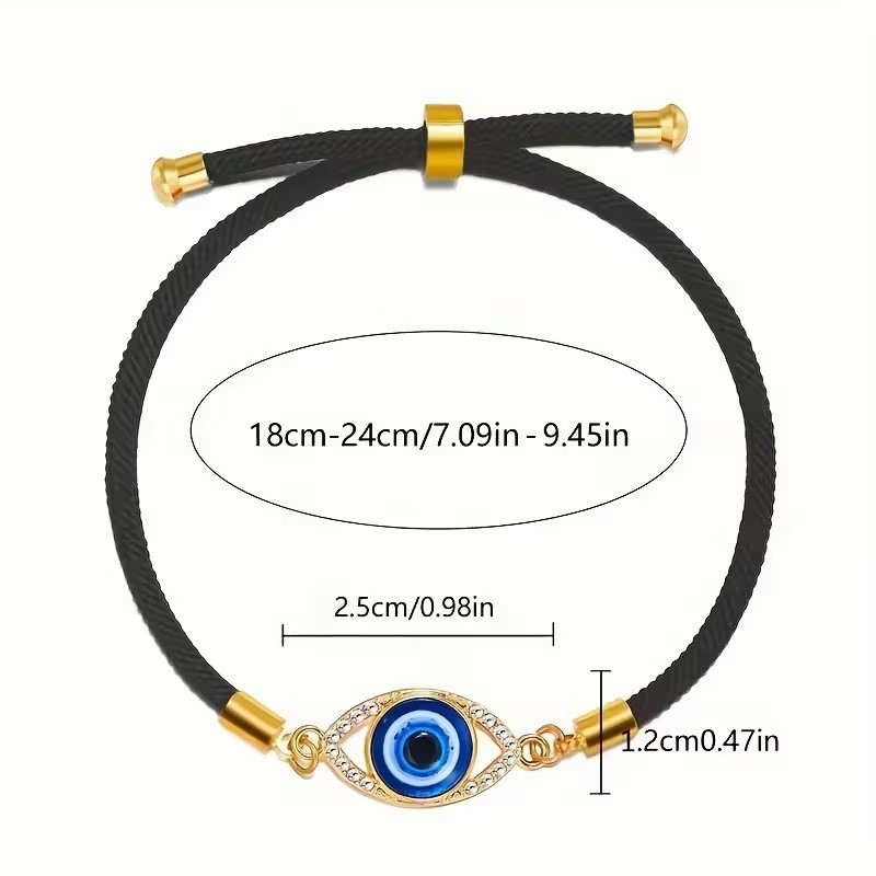 Браслет-оберег от сглаза чёрный шнурок со стразами Киев - изображение 5