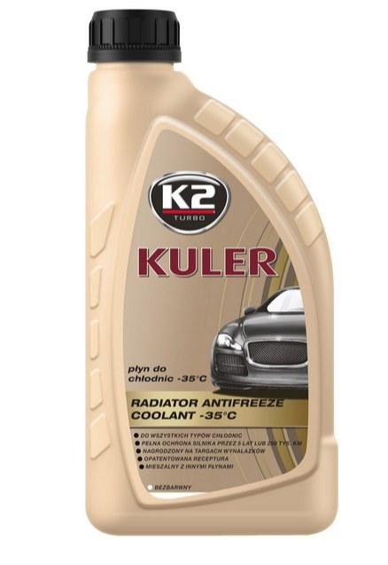 K2 T201B KULER -35°C 1L — Безбарвна охолоджувальна рідина для системи охолодження автомобіля Ковель - фото 1