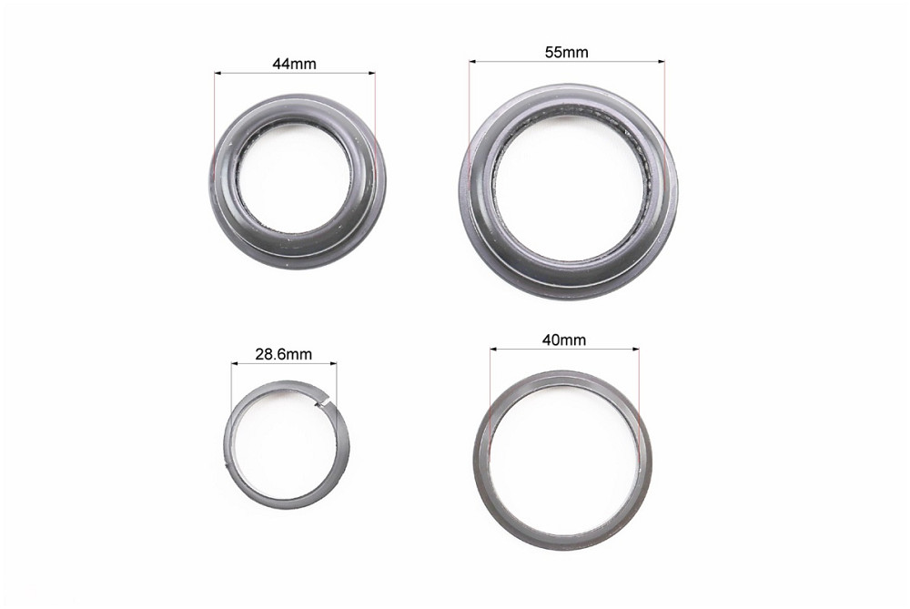 Кермова колонка 1-1/8"x1,5" (44/28,6x55/40мм) безрізьбової вилки, напівінтегровані, чорні H156 Київ - фото 3
