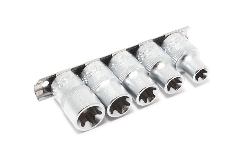 Набір головок 5пр. Е-профіль 1/2" (E12,E14,E16,E18,E20) на планці Forsage F-4053 Одеса - фото 1