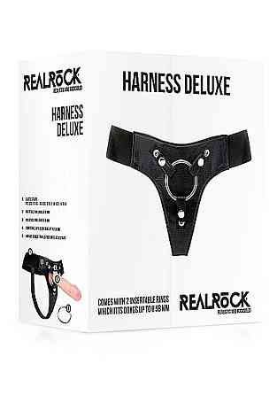 REA047 Трусики для страпона Ouch!, кожаные, черные, One Size Sex Aura Киев