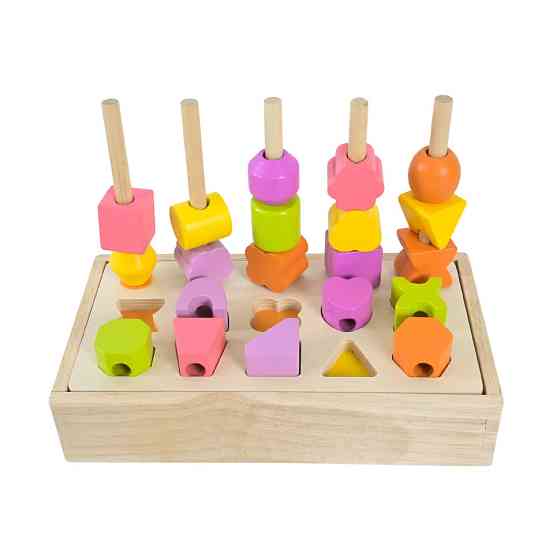 Дитяча дерев’яна іграшка "Пірамідка-сортер" C9407, 8 карток Вінниця