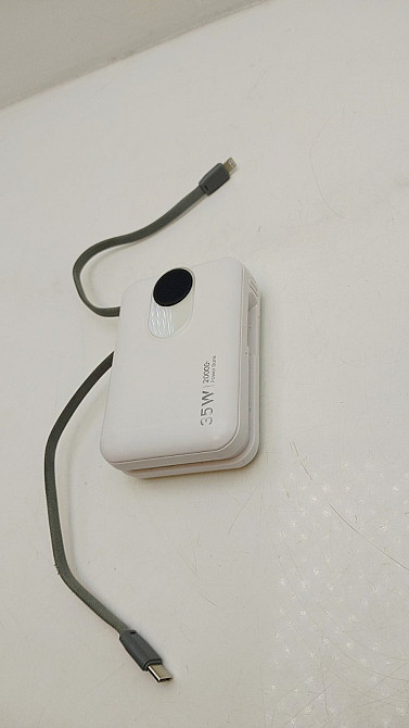 Павербанк з вбудованим кабелем 35ЗPB20 35w 20000mAh (товар вживаний) Луцьк - фото 1