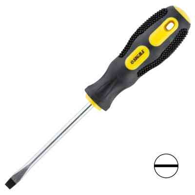 Отвертка Sigma шлицевая SL6.0x100мм CrV (4006381) Винница