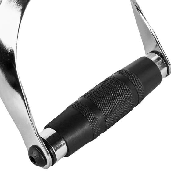 Ручка York Fitness для тяги з гумовою рукояткою, хром Киев