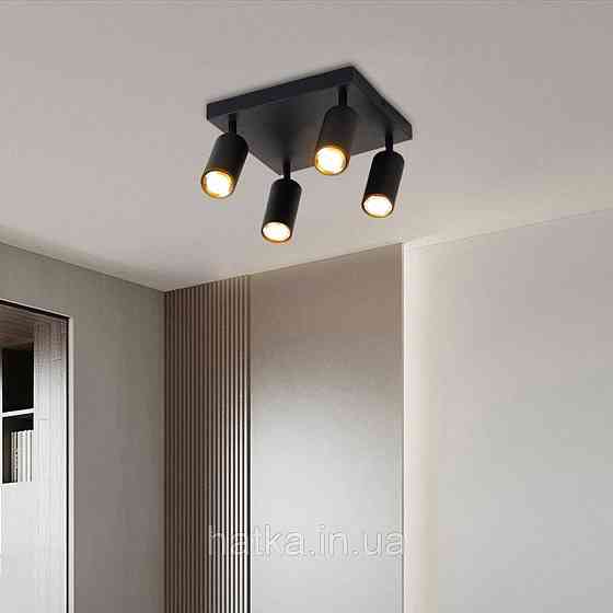 Спот INN-23196BK черный на 4 плафона Киев