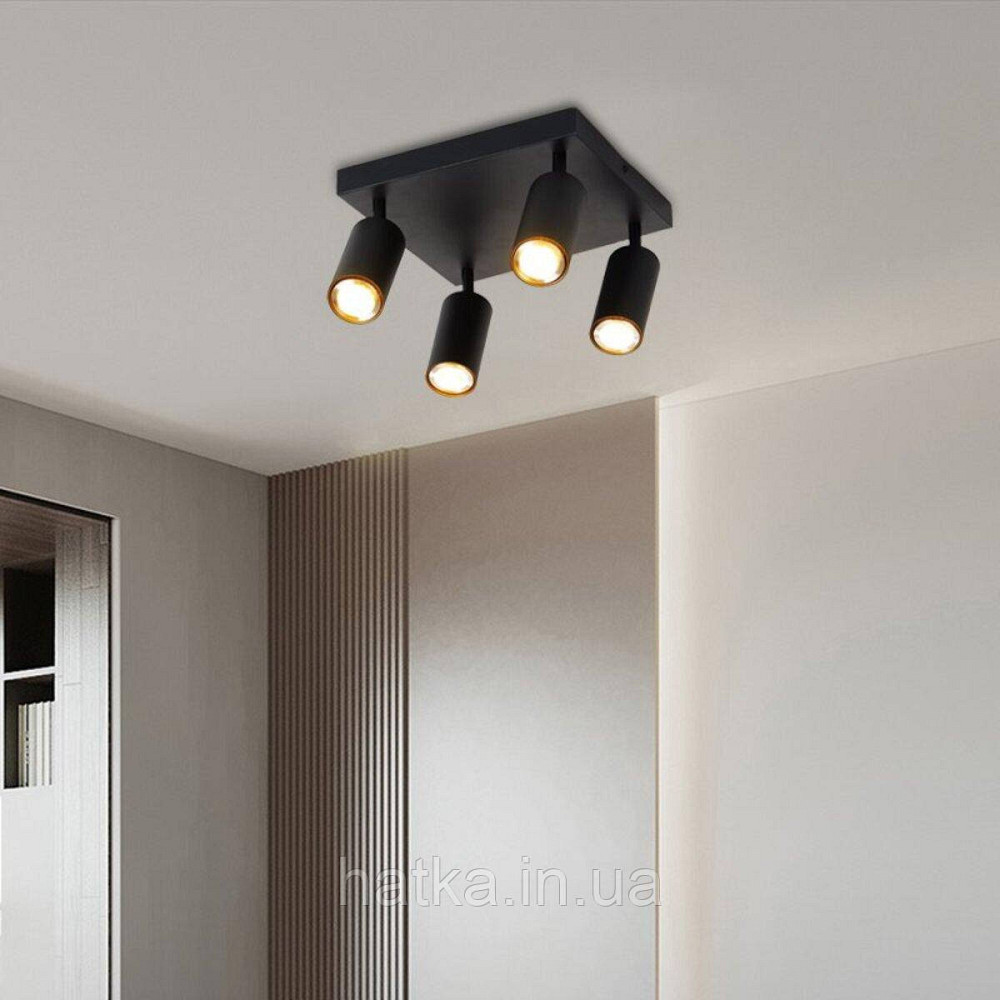 Спот INN-23196BK черный на 4 плафона Киев - изображение 1
