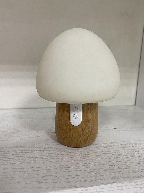 Б/У Детский LED ночник AsDlg «Гриб» RGB, силиконовый, аккумуляторный, USB-зарядка, настольный Киев - изображение 7
