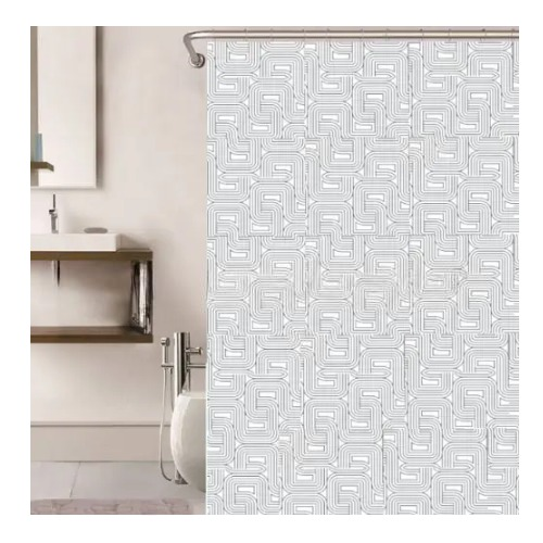 Шторка (фіранка) для душу з поліестеру 180*180 см, 12 кілець XRQ-RP-055 Житомир - фото 1