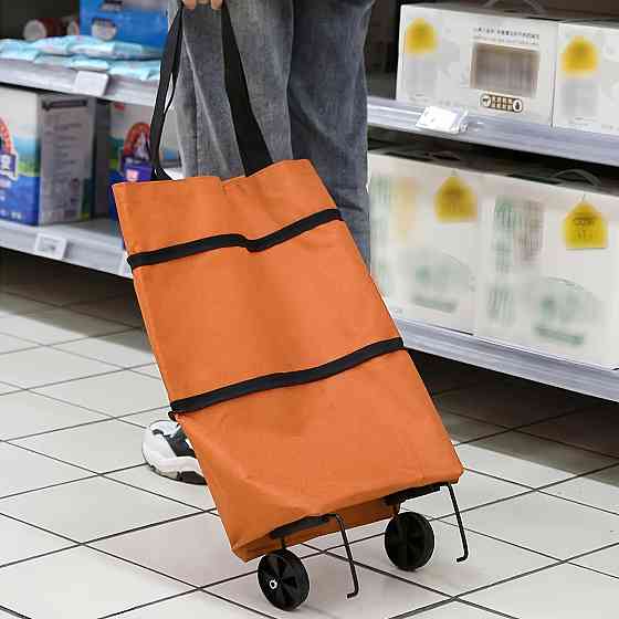 Сумка-візок на колесах 2в1,46х27х12 см,Помаранчева SBR Київ