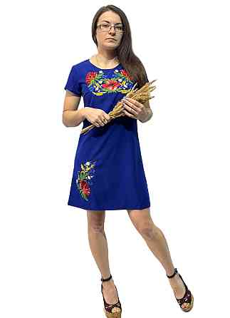 Жіноча вишита сукня з орнаментом польових квіточок Київ