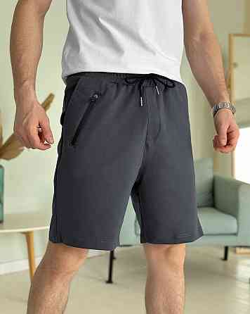 Лёгкие однотонные летние мужские шорты тёмно-серые Pobedov Griz Киев