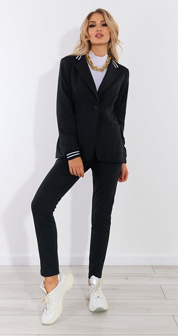 Комфортний трикотажний костюм із піджаком (44) Київ - фото 2