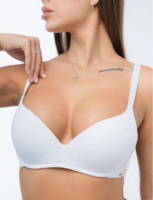 Бюстгальтер Balaloum без кісточок з пушапом білий Balaloum 9442 85C Київ - фото 4