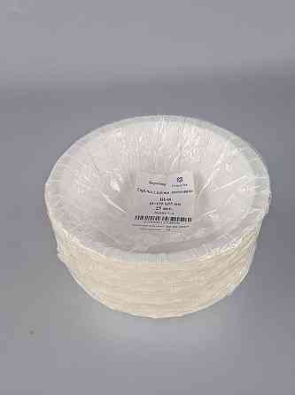 Тарілка з харчового картону 500 мл Біла D15.5 см h5.5 см (25 шт.) Харків