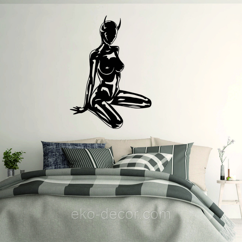 Декоративное настенное Панно «Девушка», Декор на стену 100*79 см, Черный Киев - изображение 1