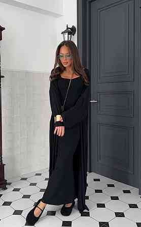Женский комплект платье + кардиган Черный Харьков
