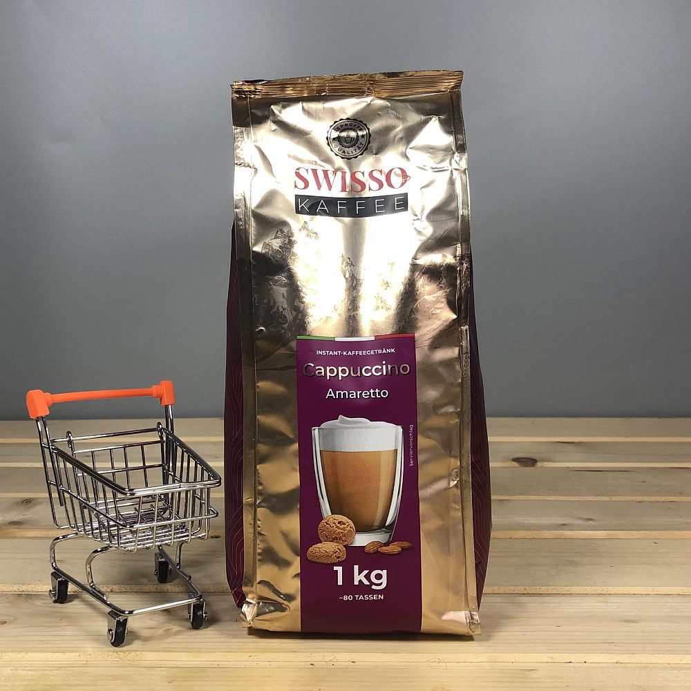 Капучино со вкусом амаретто Swisso Kaffee Amaretto 1 кг. Виноградов - изображение 1