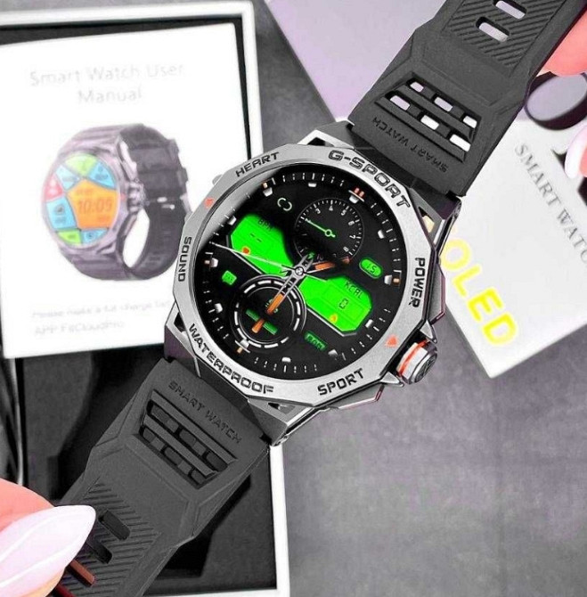 Розумний годинник Modfit Endurance Black з пульсометром вологостійкий. Київ - фото 3