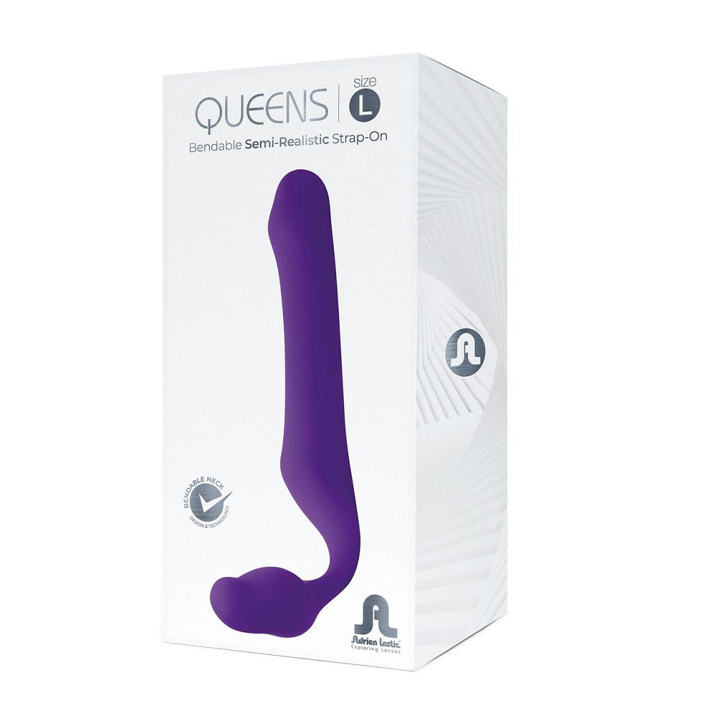 Безремінний страпон Adrien Lastic Queens L, регульований вигин, діаметр 3,8 см Sex Aura Київ - фото 4