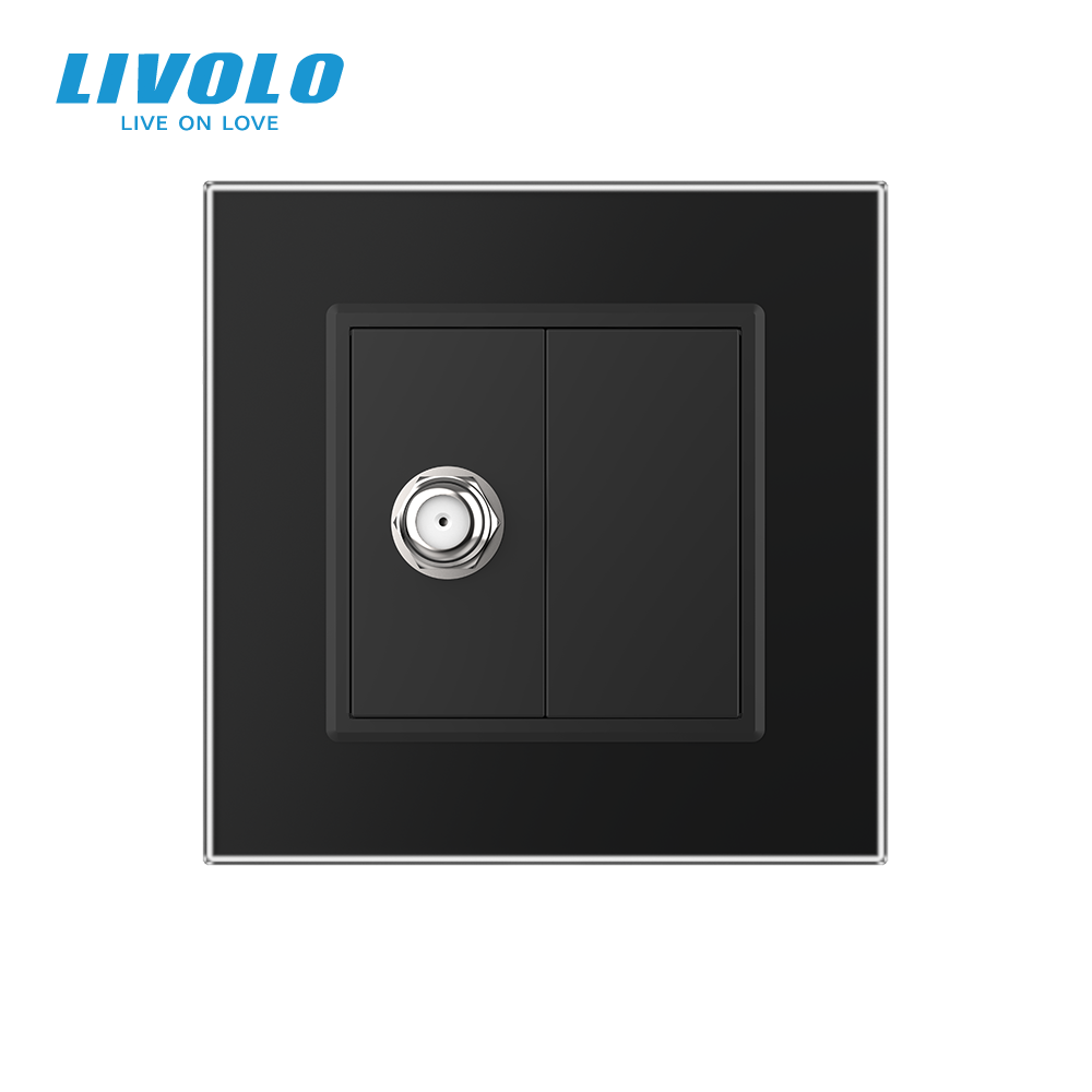 LIVOLO Розетка супутникова SAT LIVOLO чорна матова скло Коломия - фото 7