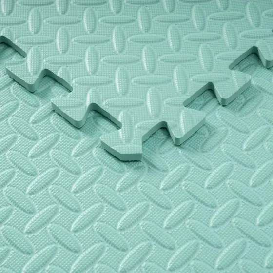 Мат-пазл товщиною 1 см розмір 60х60см 1 частина EVA бірюзовий Спортивні мати Київ